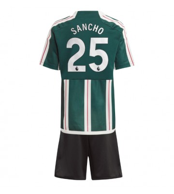 Manchester United Jadon Sancho #25 Udebanesæt Børn 2023-24 Kort ærmer (+ korte bukser)